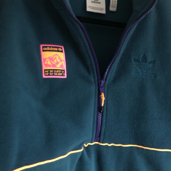 Adidas Retro Zip up fleece sweater - Picture 3 of 3